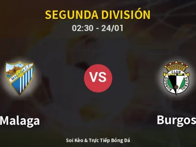 Kết Quả: Malaga 3-0 Burgos – Highlight & Bàn Thắng | Segunda División