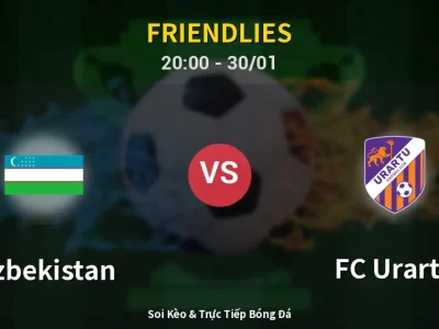 🔴 Trực Tiếp: Uzbekistan 1-1 FC Urartu – Link Xem Friendlies (Full HD)