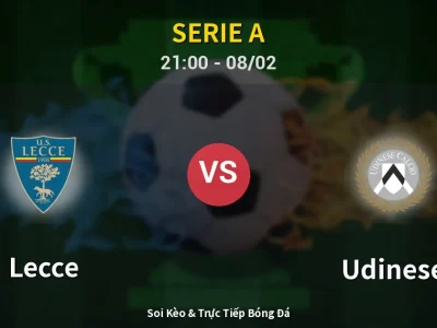 🔴 Trực Tiếp: Lecce 1-1 Udinese – Link Xem Serie A (Full HD)