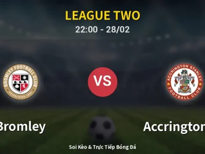 Soi Kèo Bromley vs Accrington ST – 22:00 28/02 | Nhận Định, Dự Đoán Tỷ Số