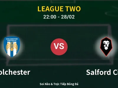 Soi Kèo Colchester vs Salford City – 22:00 28/02 | Nhận Định, Dự Đoán Tỷ Số