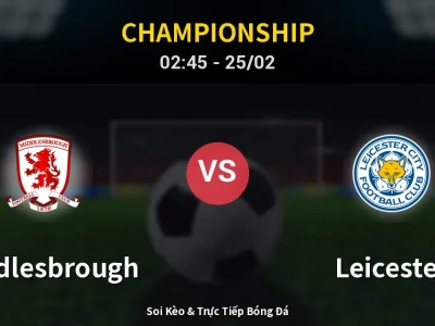 Kết Quả: Middlesbrough 1-1 Leicester – Highlight & Bàn Thắng | Championship