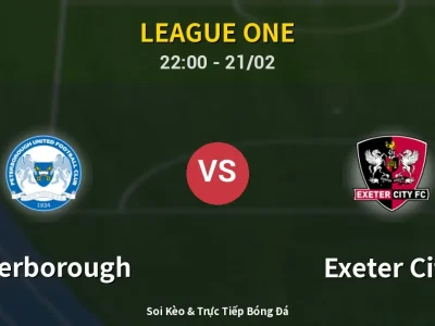 🔴 Trực Tiếp: Peterborough 1-0 Exeter City – Link Xem League One (Full HD)