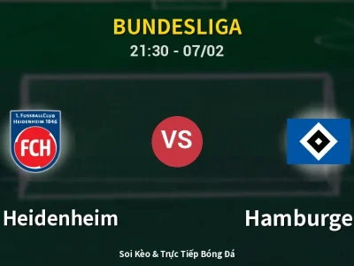Soi Kèo 1. FC Heidenheim vs Hamburger SV – 21:30 07/02 | Nhận Định, Dự Đoán Tỷ Số