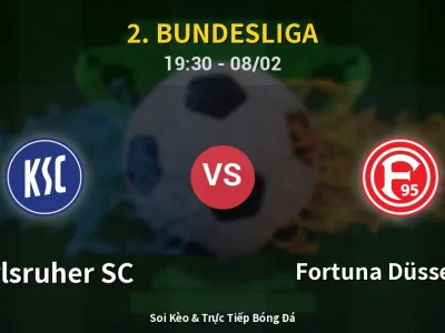 Kết Quả: Karlsruher SC 1-1 Fortuna Düsseldorf – Highlight & Bàn Thắng | 2. Bundesliga