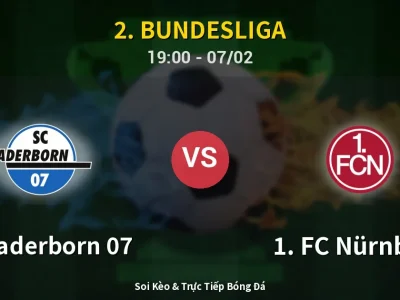 Soi Kèo SC Paderborn 07 vs 1. FC Nürnberg – 19:00 07/02 | Nhận Định, Dự Đoán Tỷ Số