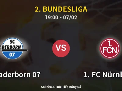 Soi Kèo SC Paderborn 07 vs 1. FC Nürnberg – 19:00 07/02 | Nhận Định, Dự Đoán Tỷ Số