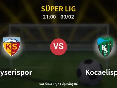 🔴 Trực Tiếp: Kayserispor 0-0 Kocaelispor – Link Xem Süper Lig (Full HD)