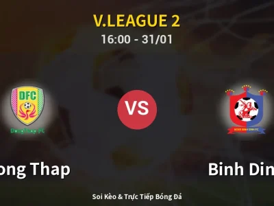 Kết Quả: Dong Thap 1-1 Binh Dinh – Highlight & Bàn Thắng | V.League 2
