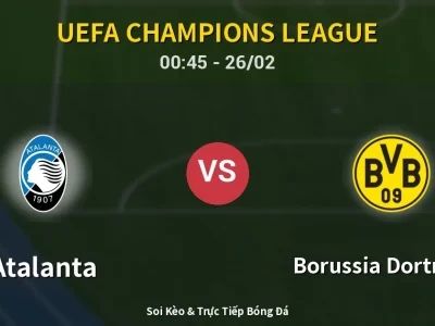 Kết Quả: Atalanta 4-1 Borussia Dortmund – Highlight & Bàn Thắng | UEFA Champions League