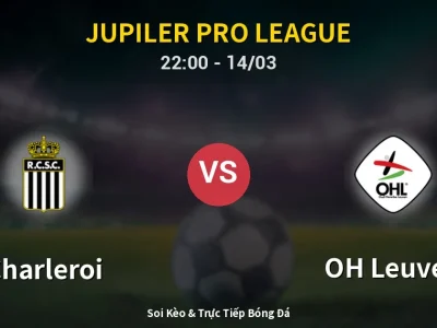 🔴 Trực Tiếp: Charleroi 0-0 OH Leuven – Link Xem Jupiler Pro League (Full HD)