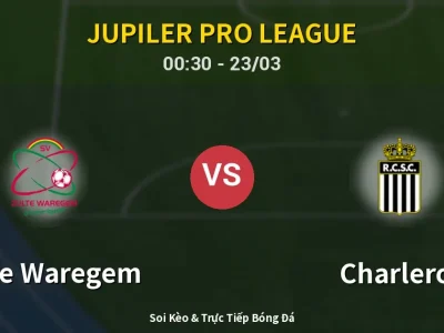 Kết Quả: Zulte Waregem 1-0 Charleroi – Highlight & Bàn Thắng | Jupiler Pro League