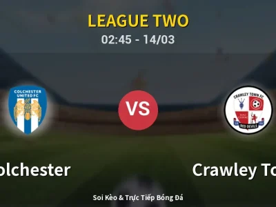 Kết Quả: Colchester 0-0 Crawley Town – Highlight & Bàn Thắng | League Two