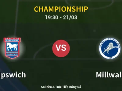 🔴 Trực Tiếp: Ipswich 1-1 Millwall – Link Xem Championship (Full HD)