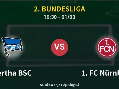 Kết Quả: Hertha BSC 2-1 1. FC Nürnberg – Highlight & Bàn Thắng | 2. Bundesliga