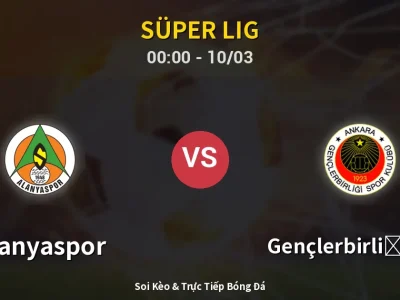 Kết Quả: Alanyaspor 0-0 Gençlerbirliği S.K. – Highlight & Bàn Thắng | Süper Lig
