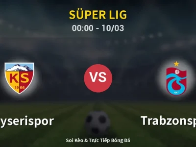 Kết Quả: Kayserispor 1-3 Trabzonspor – Highlight & Bàn Thắng | Süper Lig