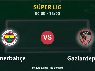 Kết Quả: Fenerbahçe 4-1 Gaziantep FK – Highlight & Bàn Thắng | Süper Lig