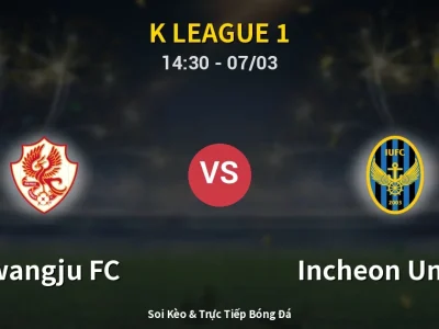 Kết Quả: Gwangju FC 3-2 Incheon United – Highlight & Bàn Thắng | K League 1