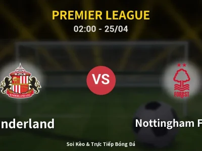 🔴 Trực Tiếp: Sunderland 0-0 Nottingham Forest – Link Xem Premier League (Full HD)
