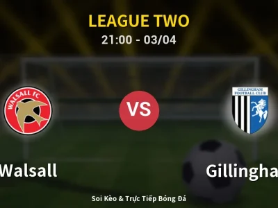 🔴 Trực Tiếp: Walsall 2-2 Gillingham – Link Xem League Two (Full HD)