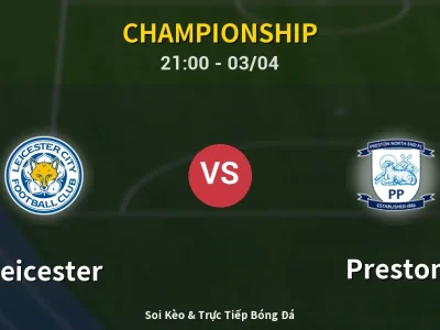 🔴 Trực Tiếp: Leicester 2-2 Preston – Link Xem Championship (Full HD)