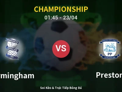 Kết Quả: Birmingham 2-1 Preston – Highlight & Bàn Thắng | Championship