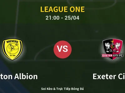 Soi Kèo Burton Albion vs Exeter City – 21:00 25/04 | Nhận Định, Dự Đoán Tỷ Số