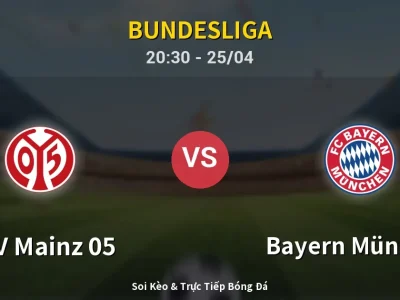 Soi Kèo FSV Mainz 05 vs Bayern München – 20:30 25/04 | Nhận Định, Dự Đoán Tỷ Số
