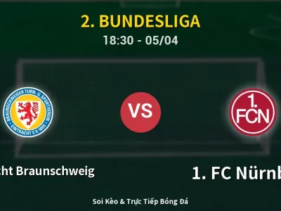 Soi Kèo Eintracht Braunschweig vs 1. FC Nürnberg – 18:30 05/04 | Nhận Định, Dự Đoán Tỷ Số