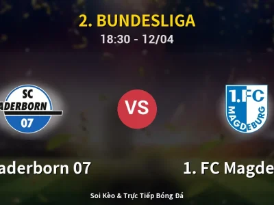 Soi Kèo SC Paderborn 07 vs 1. FC Magdeburg – 18:30 12/04 | Nhận Định, Dự Đoán Tỷ Số