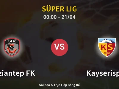 Kết Quả: Gaziantep FK 3-0 Kayserispor – Highlight & Bàn Thắng | Süper Lig