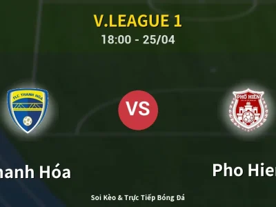 Soi Kèo Thanh Hóa vs Pho Hien – 18:00 25/04 | Nhận Định, Dự Đoán Tỷ Số